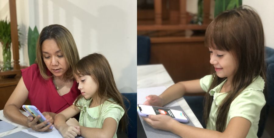 แม่แพม กับ น้องริคกี้ น้องรีณ่า